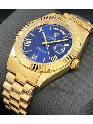 Rolex Day-Date Blue Dial yellow Gold Watch Price in Pakistan