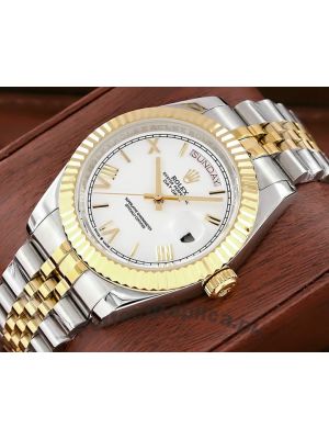 Rolex Day-Date Two Tone White Dial Watch Price in Pakistan
