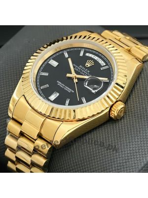 Rolex Day-Date Yellow Gold Black Dial Watch Price in Pakistan