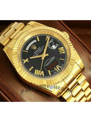 Rolex Day-Date  Yellow Gold Black Roman Dial Watch Price in Pakistan