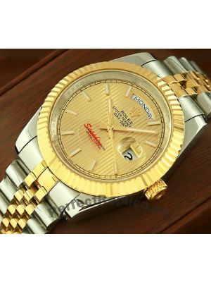 Rolex Day-Date Yellow Gold Strip Motif Index Dial Watch Price in Pakistan