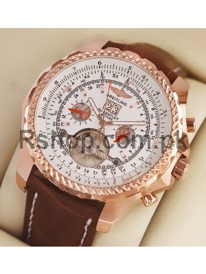 Breitling Bentley Mulliner Tourbillon White Dial Brown Leather Watch Price in Pakistan