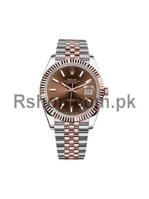 Rolex Datejust Chocolate Dial Rose Gold & Stainless Steel Watch Price in Pakistan