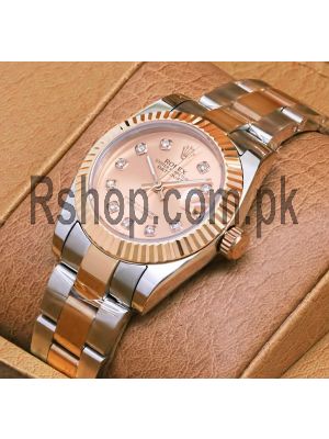 Rolex Datejust Lady Rose Gold Dial Two Tone Watch Price in Pakistan