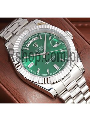 Rolex Day-Date Green Dial Watch 