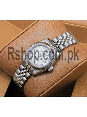 Rolex Oyster Perpetual Lady-Datejust White Dial Silver Watch Price in Pakistan