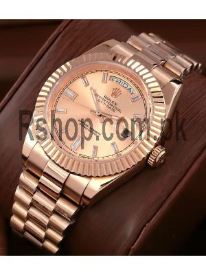 Rolex President Day Date Rose Dial Men's Watch Price in Pakistan