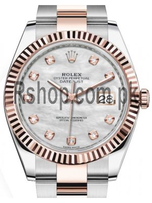 Rolex Datejust Mother of Pearl Diamond Dial Watch