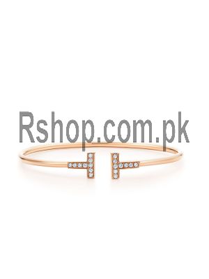 Tiffany T Wire Bracelet in Rose Gold with Diamonds Price in Pakistan